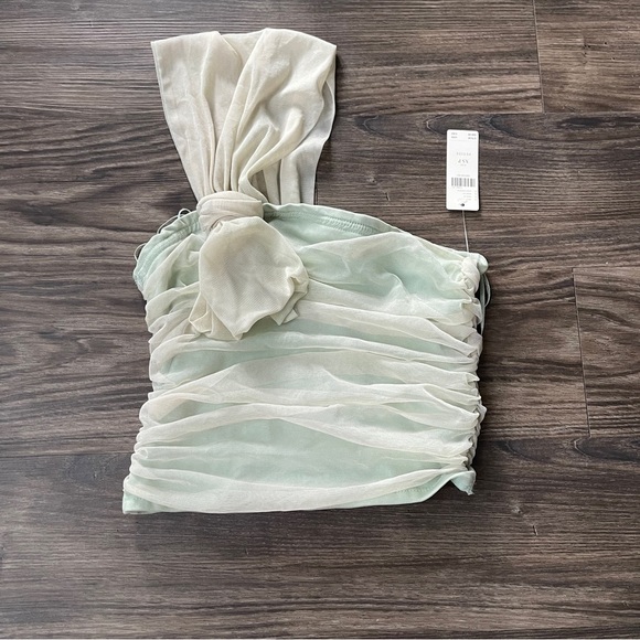 Maeve Anthropologie Tulle Bow Cropped Top - Picture 2 of 9
